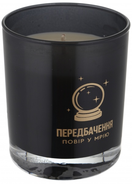 Свічка у склянці із передбаченням аромат сандал 