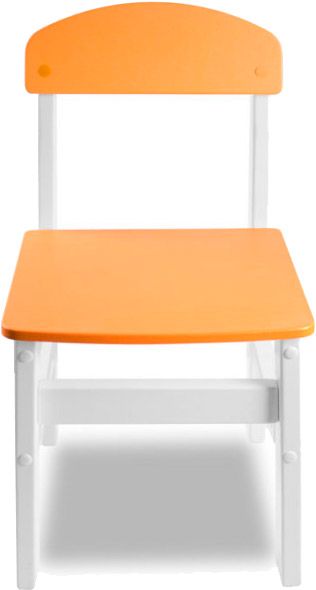 Стільчик для дітей Yuliana Woody білий з помаранчевим сидінням 12003211