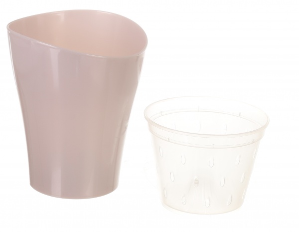 Горщик для орхідей Алеана Ніка 16х19см фігурний 2 л рожева перлина 