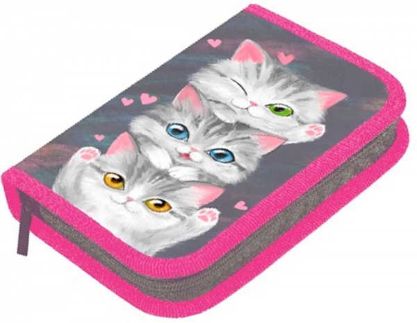 Пенал школьный Kittens 22402C CLASS разноцветный