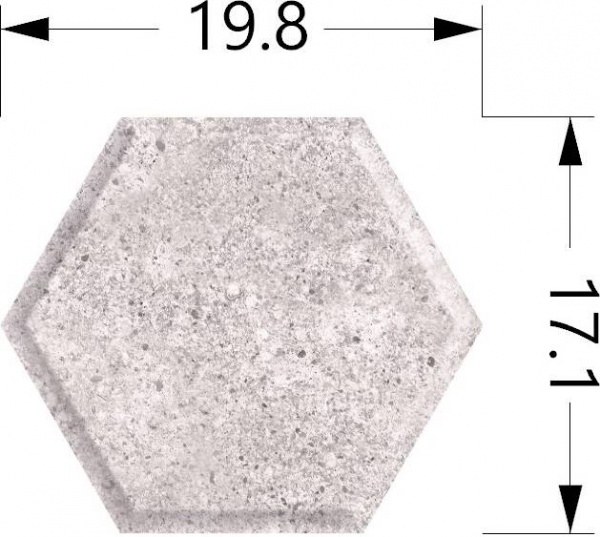Плитка Ceramika Paradyz Palomera Grafit Heks. Str. A 19,8x17,1 
