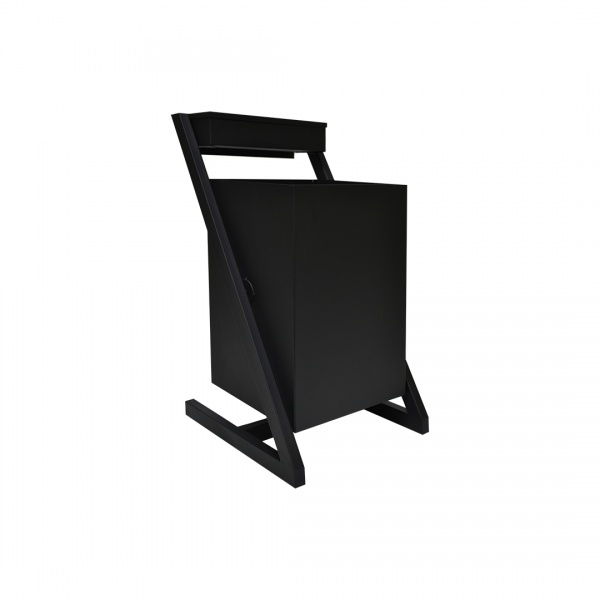 Урна уличная для мусора с пепельницей С4-25 25 л черный