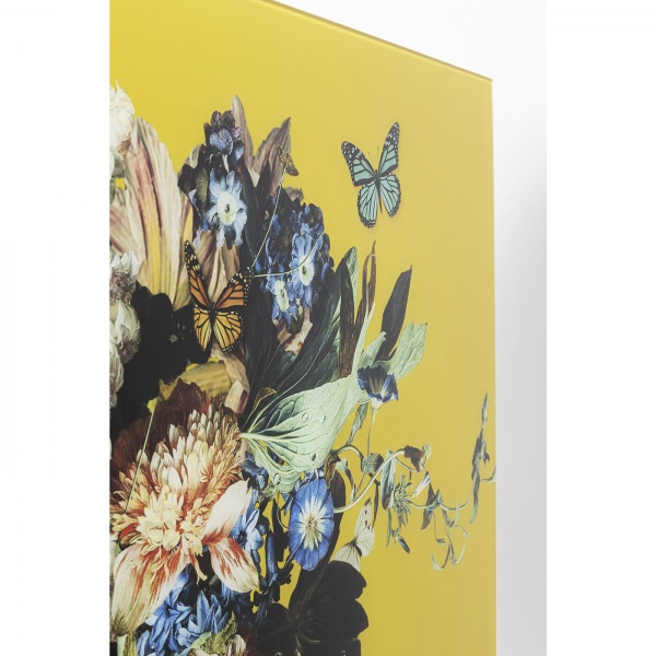 Картина на стекле Букет желтой красоты 100x100 см KARE Design 54432 