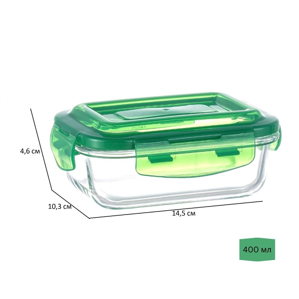 Контейнер для зберігання Flamberg Original Rectangular Green 400 мл