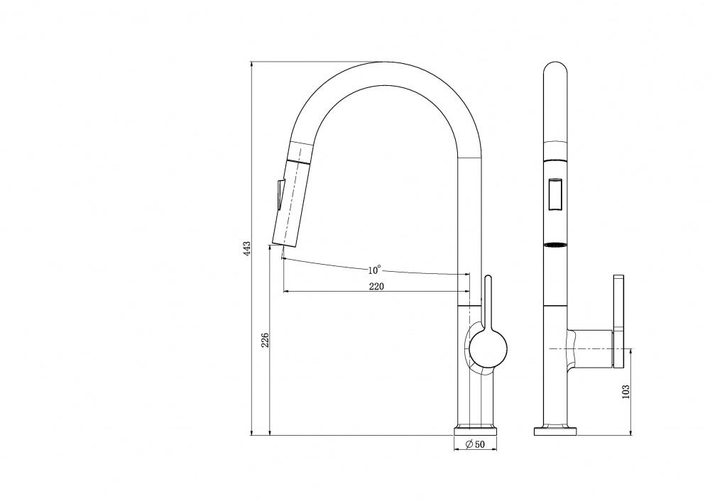 Смеситель для кухни Aqua Rodos BARI 01 Chrome