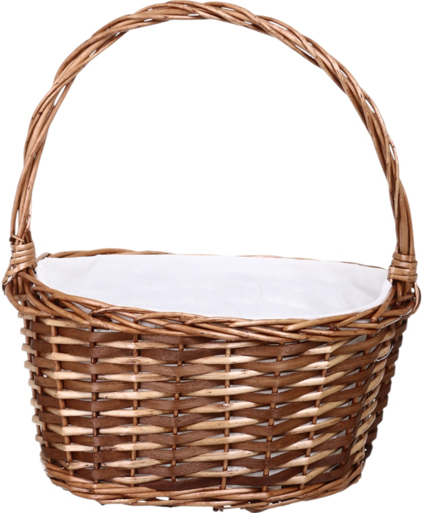 Кошик плетений з текстилем 38х27х20/44 см RL24-55T-1