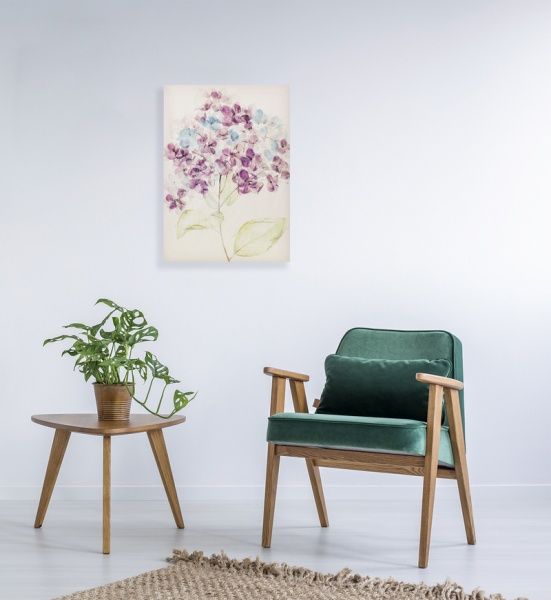 Репродукция на холсте Гортензия 30x40 см 