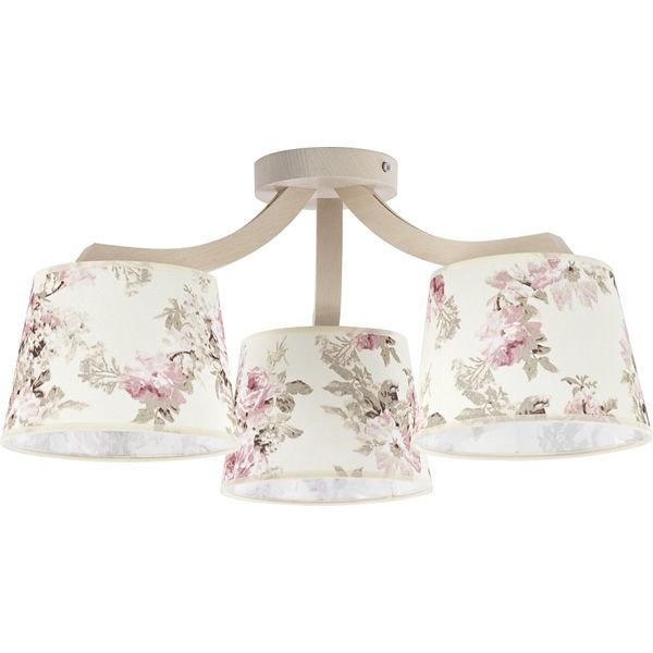 Люстра потолочная TK Lighting Pink 3xE27 бежевый с рисунком 391 