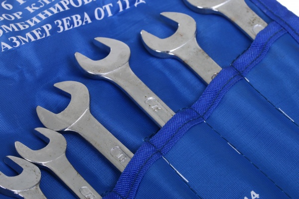 Набір ключів накидних ВІЗ 6 шт в сумці 11146