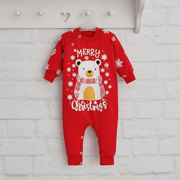 Ромпер-реглан унісекс Blanka Мері Крісмас р.80 червоний 110053 