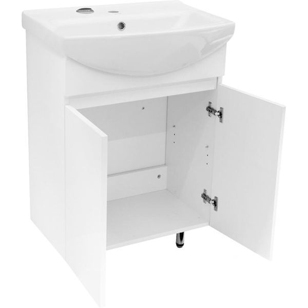 Тумба напольная Грейд Агата белая под умывальник Cersania 55
