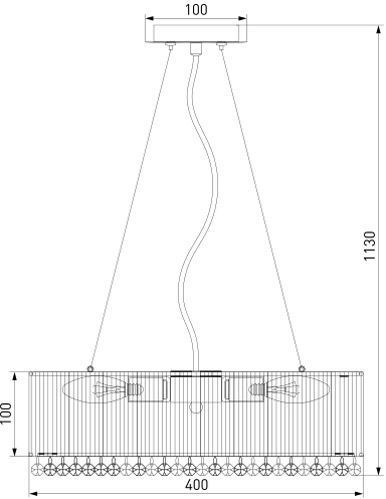 Люстра підвісна Strotskis Elegance 4x60 Вт E14 хром/білий 10071/4 
