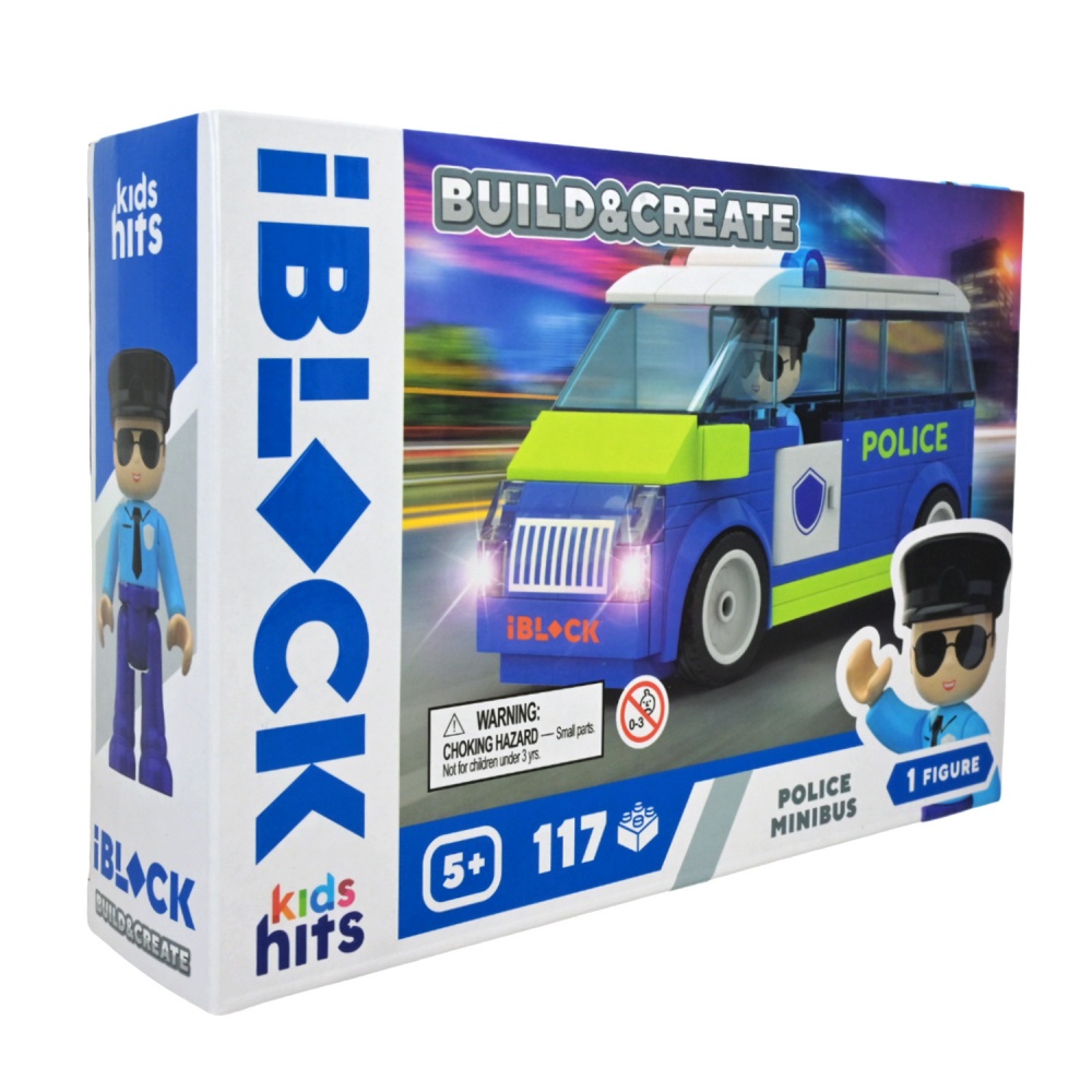 Конструктор Shantou Kids hits IBLOCK JUNIOR Police Van 117 дет. KH41/002/4