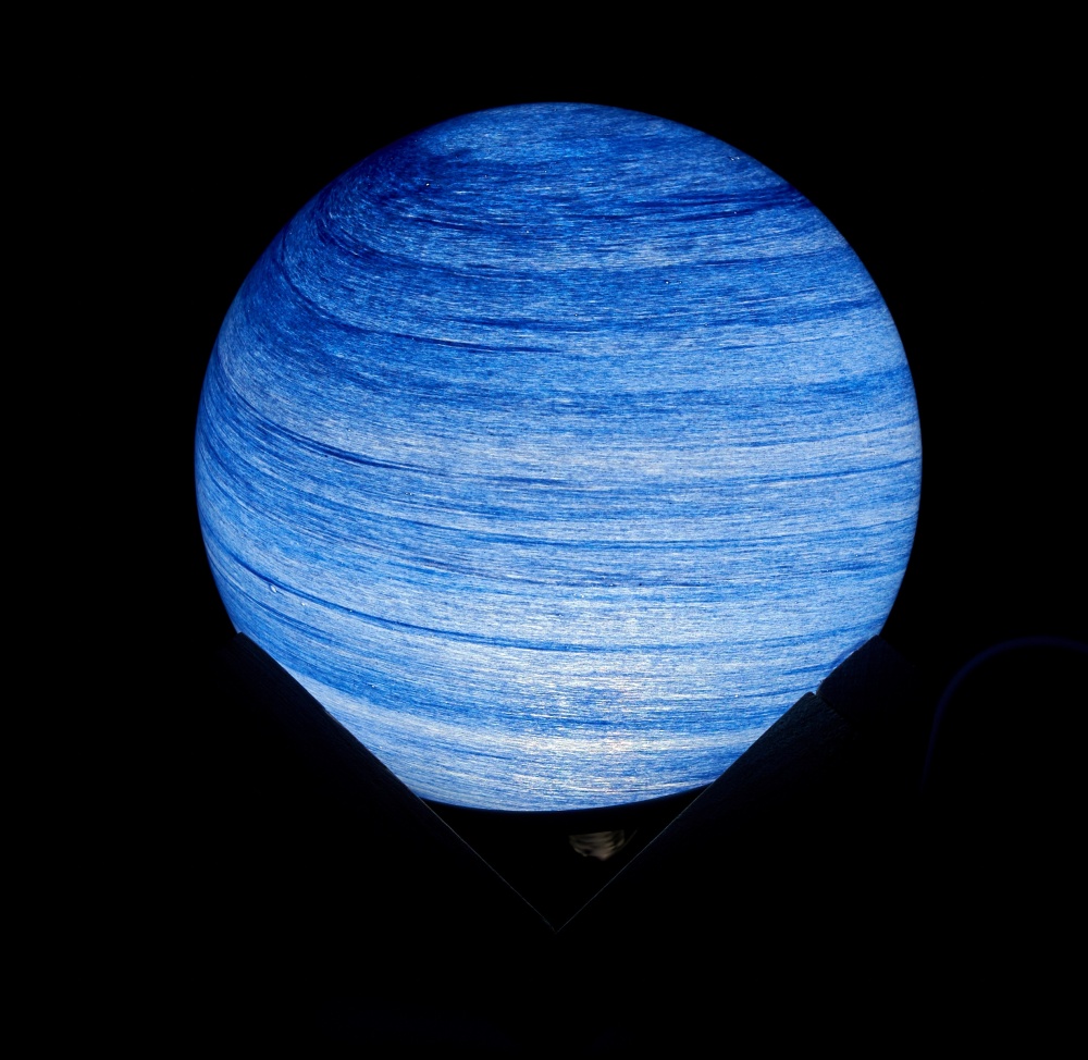 Ночник 3D Led Berger 3 Вт синий 1039-NL-12 Glass Planet 3D