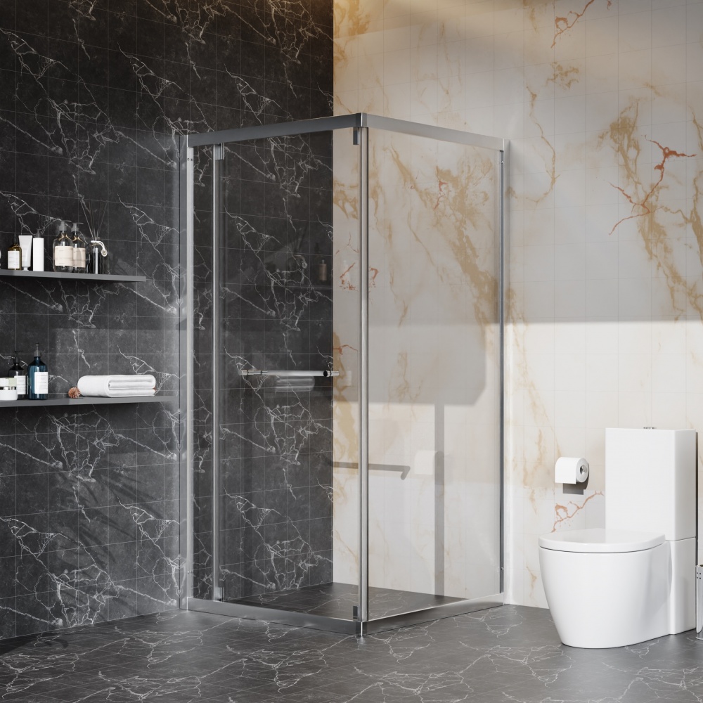 Душевая кабина Koller Pool 900х900х1950 мм, хром, стекло 6 мм, clear