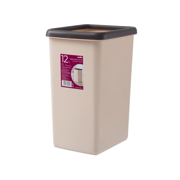 Відро MVM BIN-02 бежевий 12 л бежевий BIN-02 12L Beige