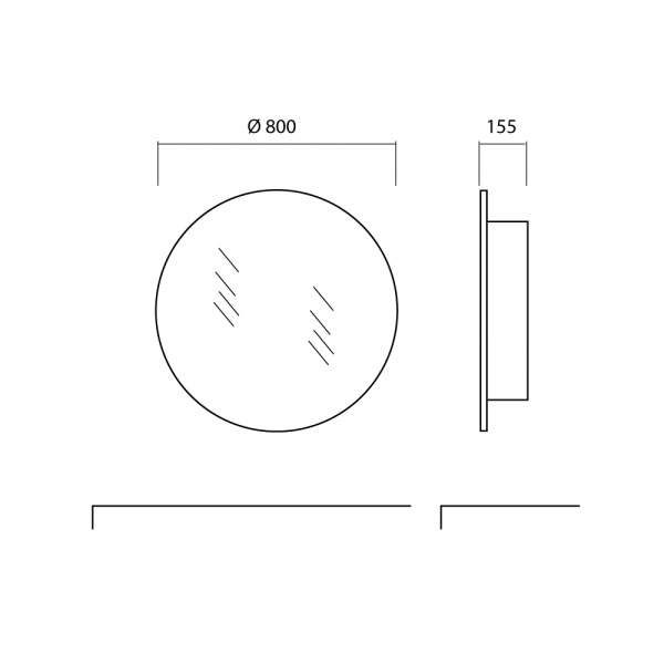 Дзеркальна шафа Aqua Rodos Барселона біла 80 