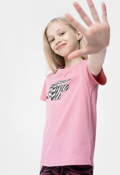 Футболка 4F TSHIRT F1007 4FJSS23TTSHF1007-56S р.122 розовый