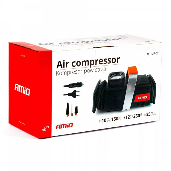 Компресcор автомобильный AMiO 12V/230V ACOMP-02 (01134)