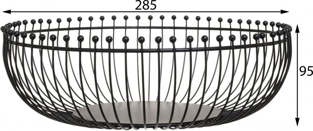 Корзинка для фруктов Flamberg Premium Filo 28.5X9.5 см черный