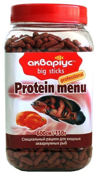 Корм для рыб Протеин меню палочки 150 г
