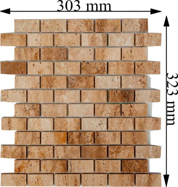 Плитка KrimArt мозаїка МКР-11П Travertin Classic 30,3x32,3 см 
