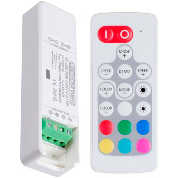 Контроллер + пульт Светкомплект RGB M301 5Ax3 канала DC 5-24V