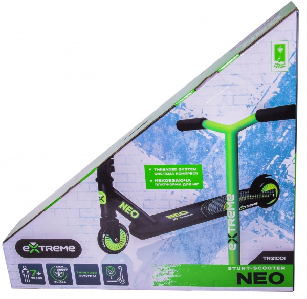 Самокат Extreme Motion трюковий зелений TR210001 GREEN 