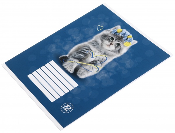 Тетрадь школьная Kitten 12 листов клетка Nota Bene