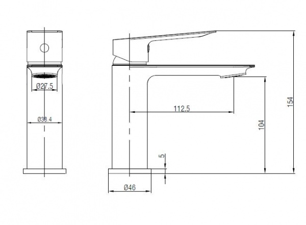 Смеситель для умывальника Mixxen ADMIRAL хром б/пр. MXBZ0656