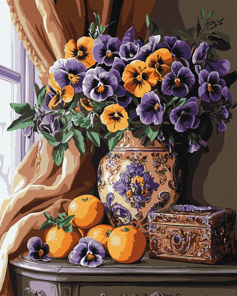 Картина по номерам Роскошные фиалки ©sophiia_іllustrations Ideyka