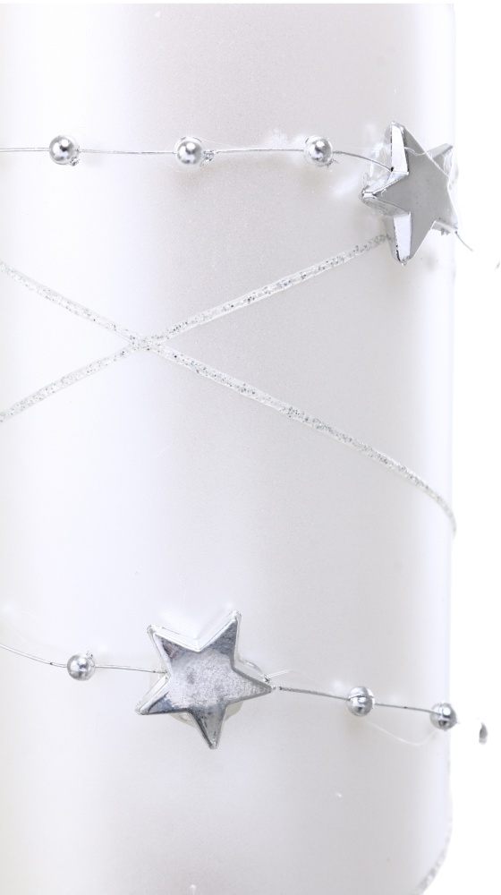 Свічка декоративна Циліндр гірлянда 60х130 мм айворі 190 г Pako-If