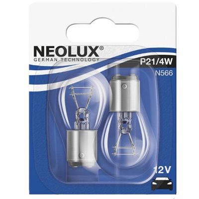 Автолампа Neolux Standart P21/4W 12V/N566 - duo blistr 781048