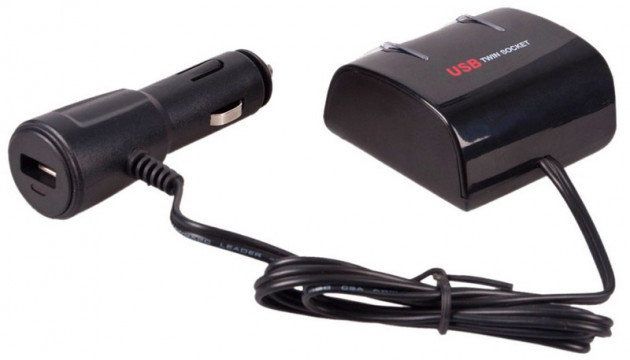 Автомобильное зарядное устройство PULSO 2 выхода + 1USB 1000mA 12/24V SC-2070