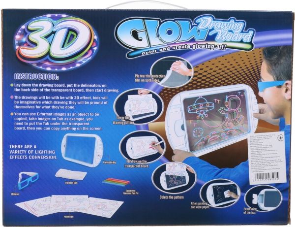 Дошка для малювання з підсвіткою Shantou 3D Космос в корпусі (YM164)