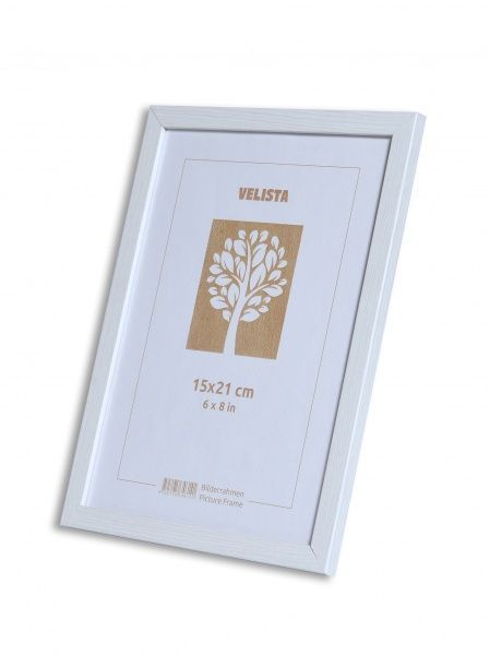 Рамка для фотографії зі склом Velista 10BW-6003v 15x21 см білий 