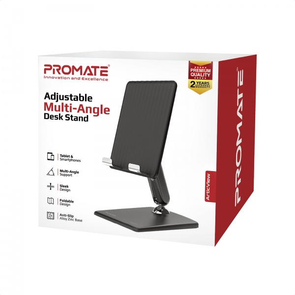 Тримач Promate ArticView для телефону або планшета чорний