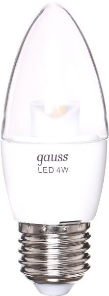 Лампа светодиодная Gauss Black Crystal Clear 4 Вт C37 прозрачная E27 220 В 4100 К 