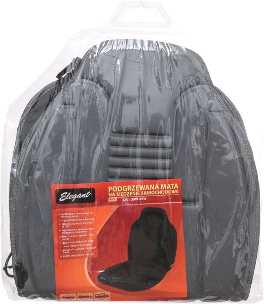 Накидка на сиденье с подогревом серая 100x50 см EL 100 577