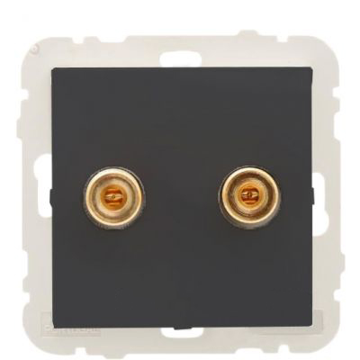 Розетка AUDIO оконечная с заземлением Efapel Apolo IP20 черный матовый 50220 TPM