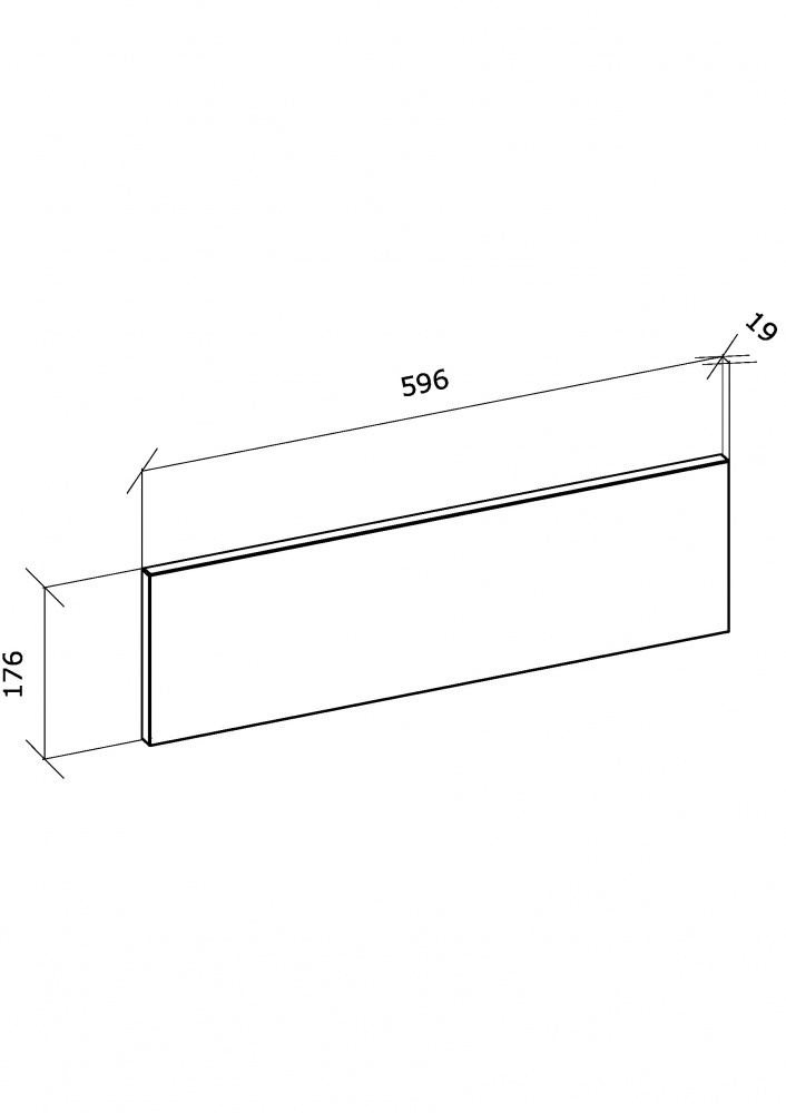 Фасад для кухни Грейд мокко глянец 176x596 н/св NLC Топ модель