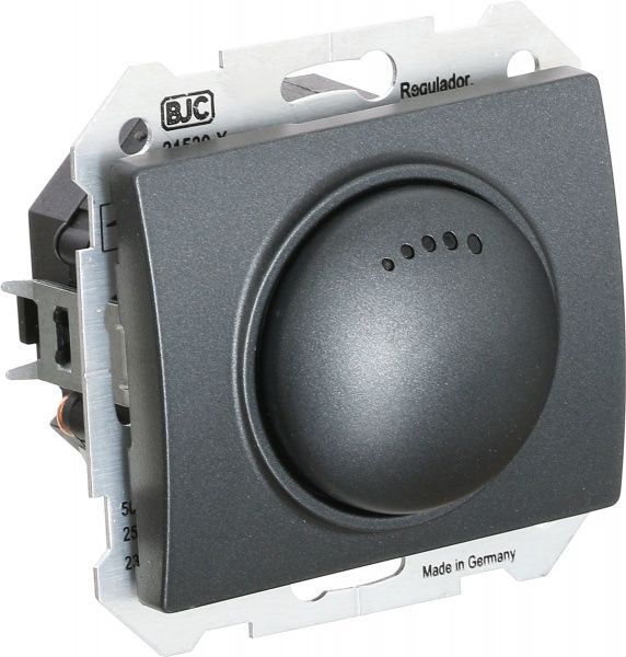 Светорегулятор поворотный Siemens Iris 500Вт 20 сталь нептун 21539-X AN