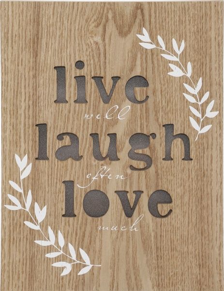 Декор настенный LED Live lough love 26x20 см 