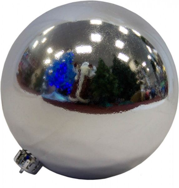 Куля пластикова Девілон d150 однотонна глянцева срібний