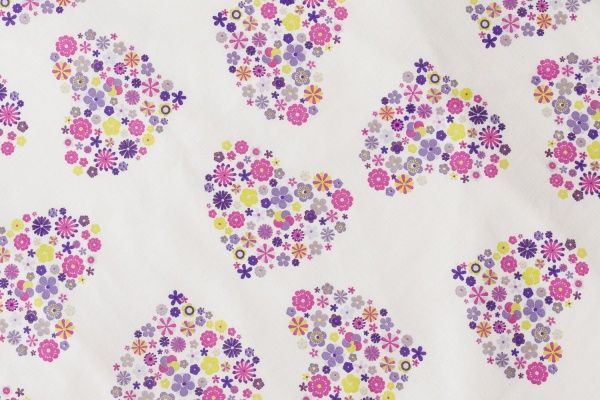 Комплект постільної білизни Великі серця євро білий із різнокольоровим Rigel 