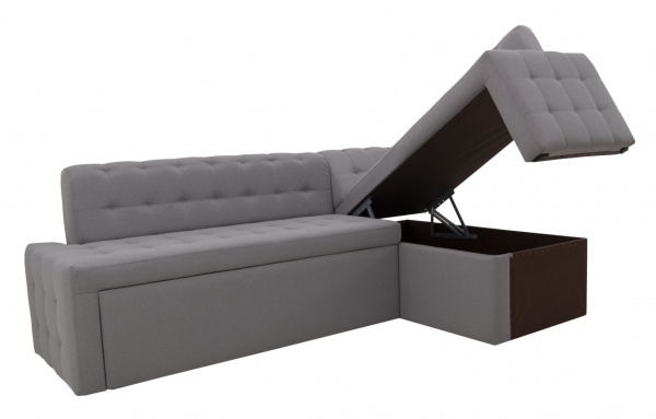 Куточок кухонний Кедр КАРАТ розкладний Г Мілос 84 світло-сірий 