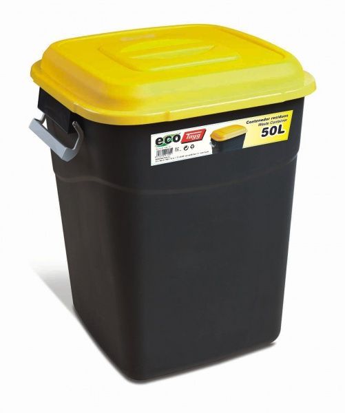 Бак для сміття з кришкою Tayg Eco 50 л 412011_жовтий