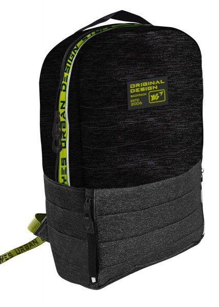 Рюкзак YES T-122 Urban disign style сірий/чорний
