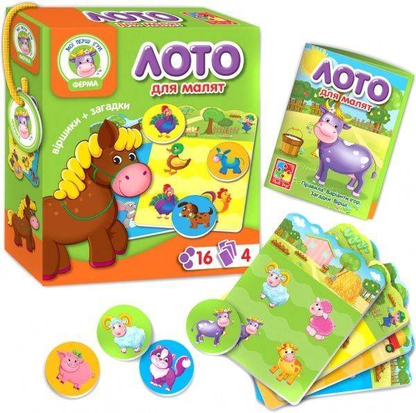 Игра настольная Vladi Toys Лото Ферма VT2100-03