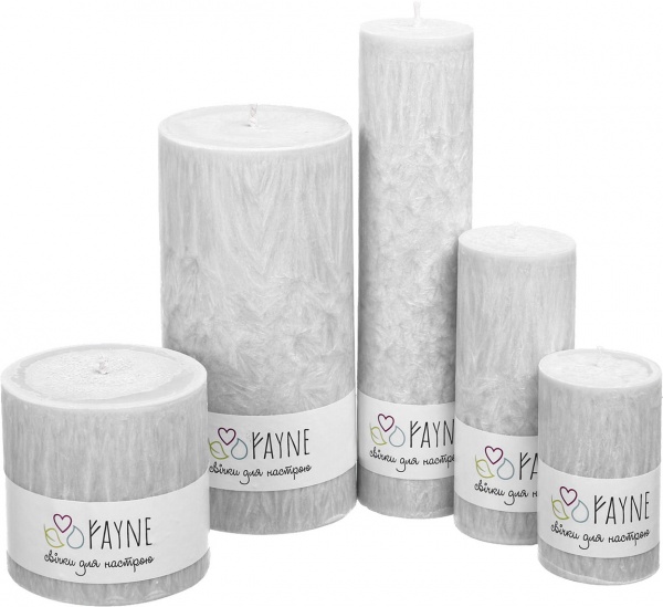 Свічка Циліндр пальмова біла 6х15 см ТМ FAYNE